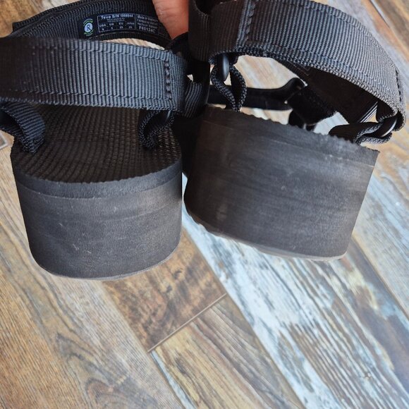 NWoB Teva Flatform 4.5 cm. Universal Sport Sandals Hook&Loop Black - Picture 10 of 11